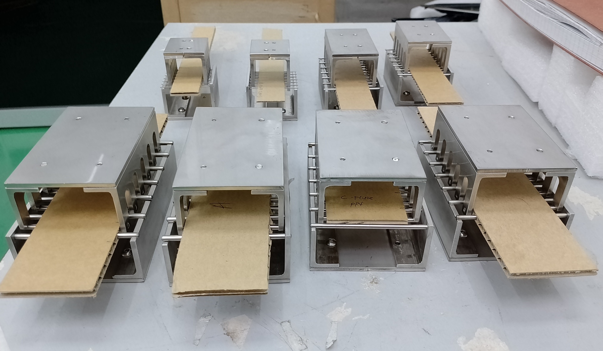Corrugated Board Pin Adhesive Test Fixtures Corrugated Board Pin Adhesive Test Fixtures